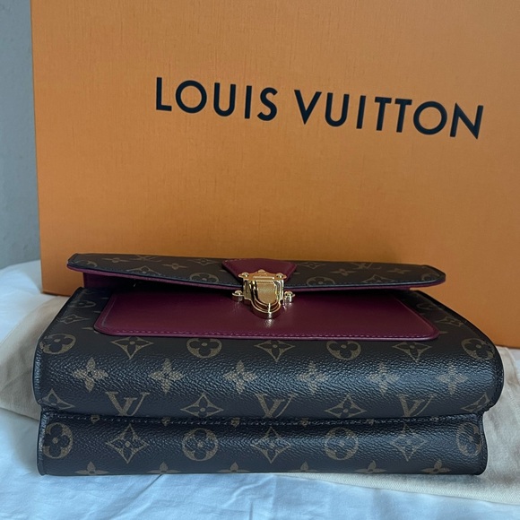 Louis Vuitton Victoire Chain Shoulder Bag Monogram Canvas Brown Raisin - Picture 8 of 16
